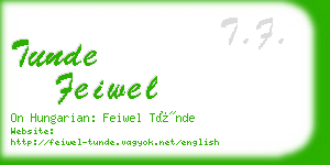 tunde feiwel business card